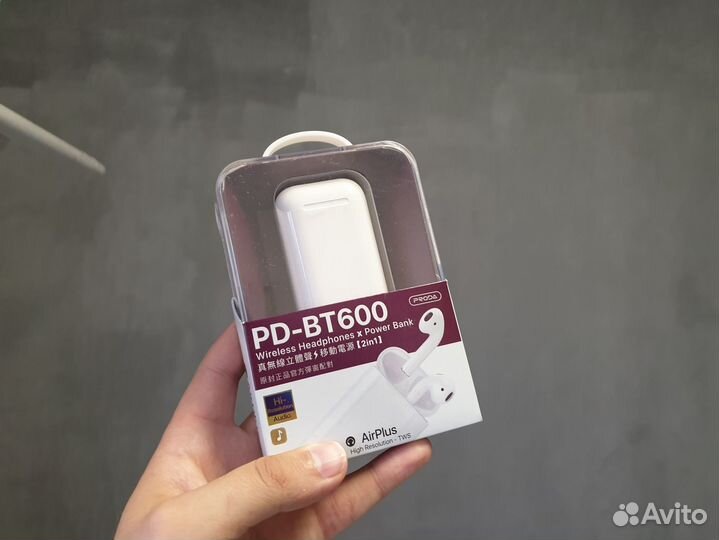 Bluetooth-гарнитура proda PD-BT600 Air Plus, белый