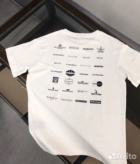 Футболка Balenciaga Archives Logos Белая