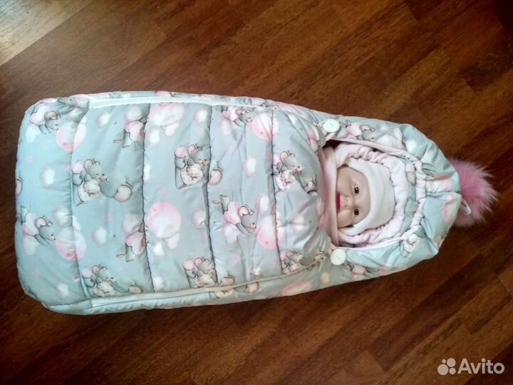 Конверт на выписку для девочки зима