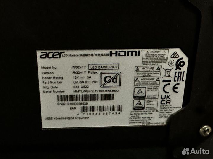 Монитор для компьютера Acer Nitro