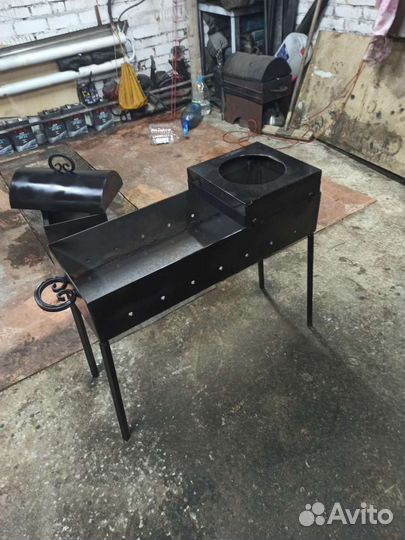 Мангал с коптильней