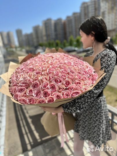 Букет 101 роза Цветы розы 25 31 51 Доставка