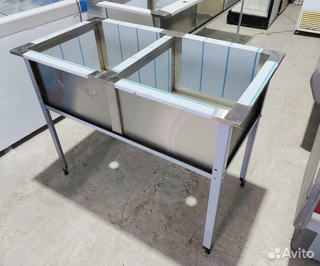 Мойка двухсекционная из нержавейки 110/60