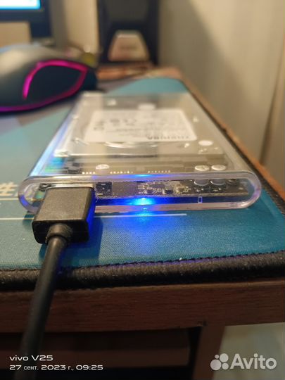 Внешний HDD 500 гб Toshiba в корпусе Orico 2,5