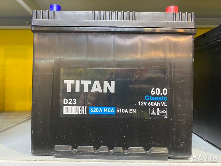 Аккумулятор Titan Asia 60 А/ч обратная полярность