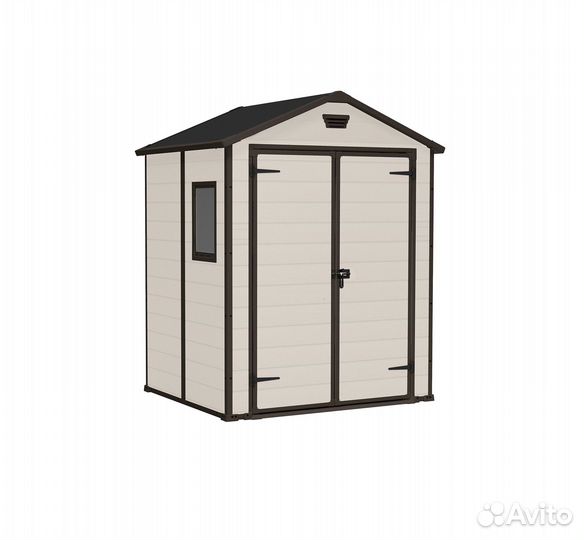 Пластиковый сарай Keter Manor 6x5 beige (185х150см