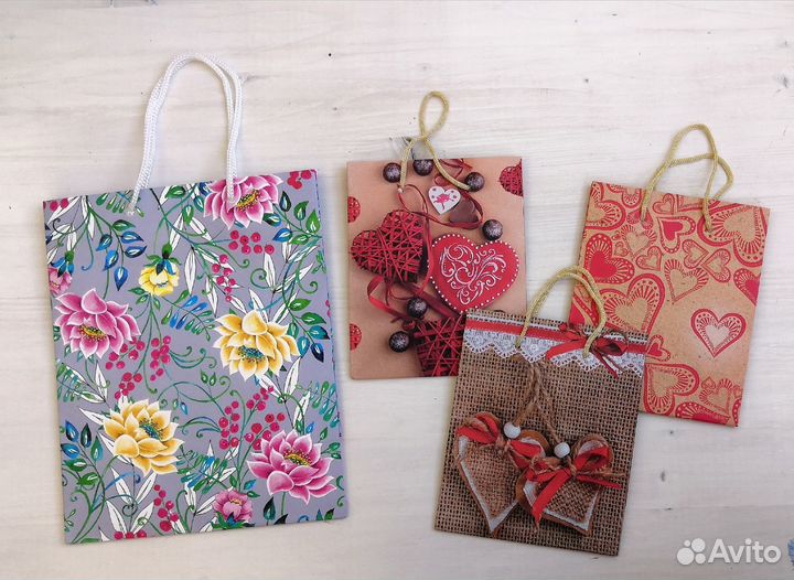 Пакеты подарочные, пакеты из крафт-бумаги