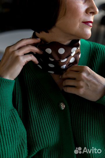 Шейный платок косынка красный