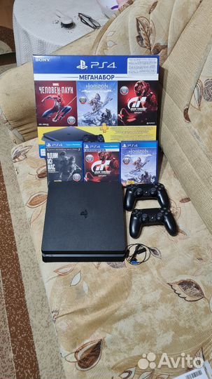 Sony PS4 slim 1tb с играми