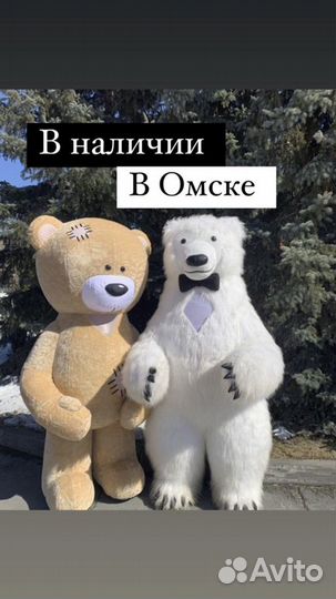 Плюшевый медведь аэромедведь в наличии 200/260