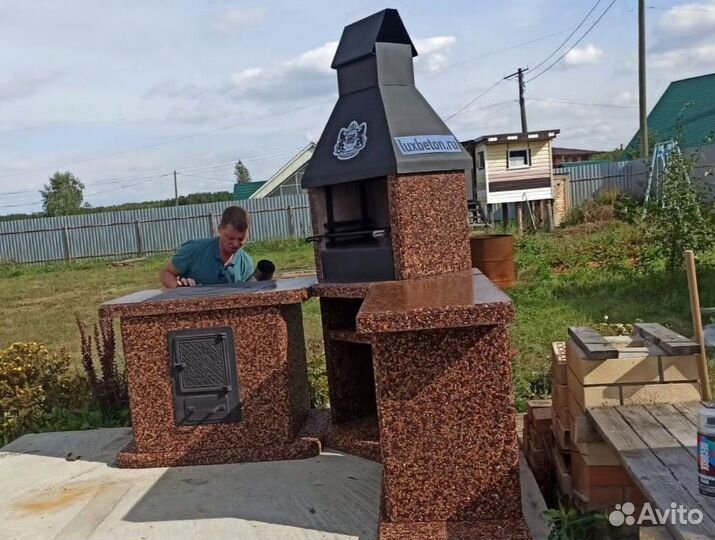 Модульная печь барбекю, печь под казан