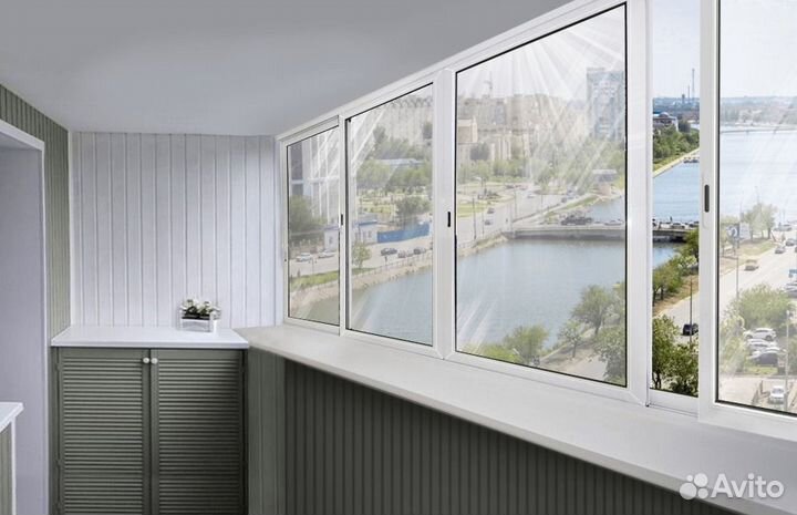 Раздвижные окна терма Слайд для балконов и лоджий