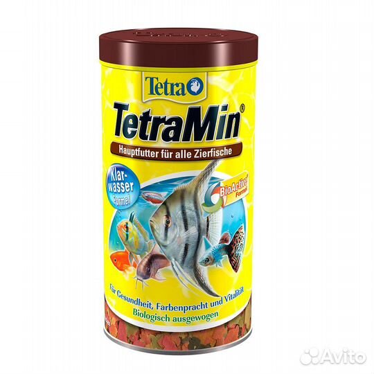 TetraMin 1литр Корм для всех видов рыб в виде хлоп