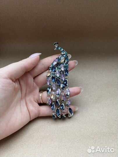 Брошь женская павлин