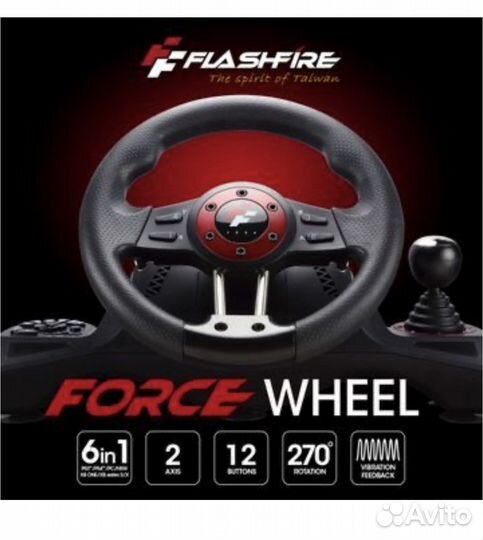 Игровой руль flashfire 6inl force Wheel WH-2304V
