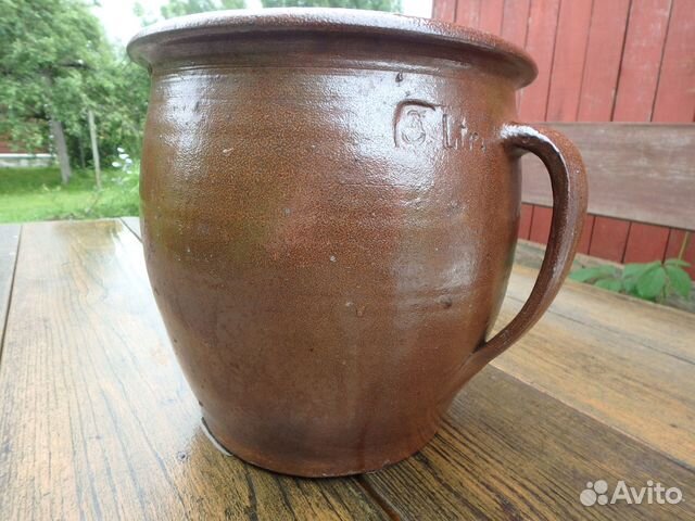 Кувшин глинянный,ручной работы,3 литра СССР