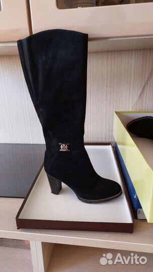 Зимние женские сапоги 38 натуральная замша