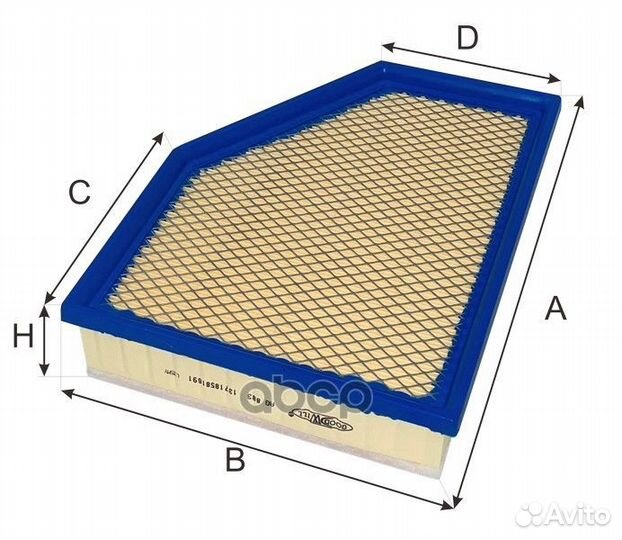 Фильтр воздушный AG883 Goodwill
