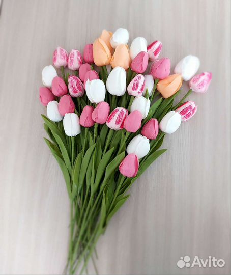 Букет из мыльных тюльпанов