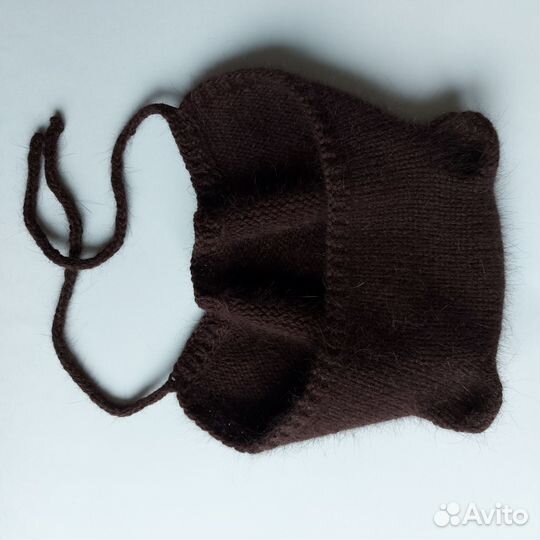 Вязаная шапка чепчик женский