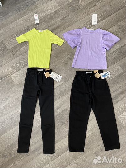 Бронь Джинсы, футболка на 140-146см новые
