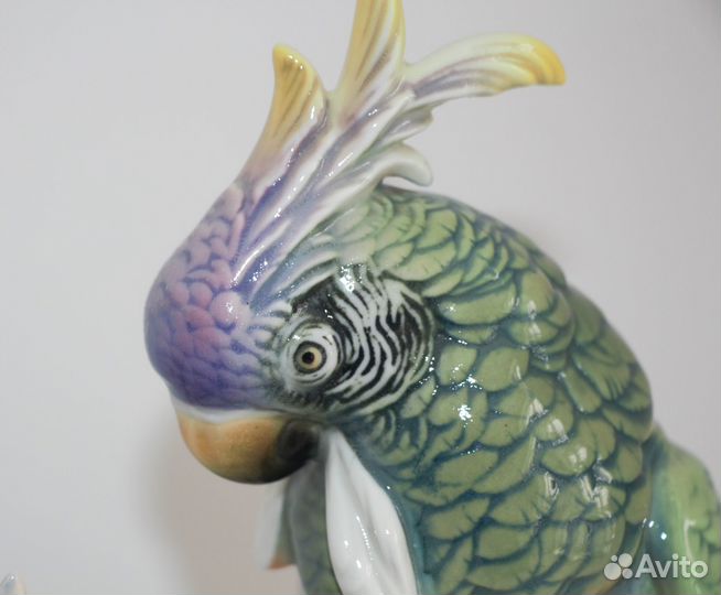 Фарфоровая статуэтка Попугаи Какаду Карл Енс