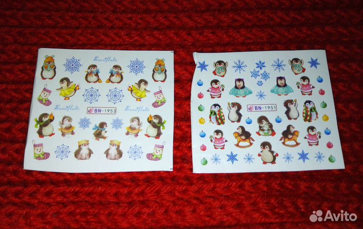 Наклейки для ногтей на воде, маникюр