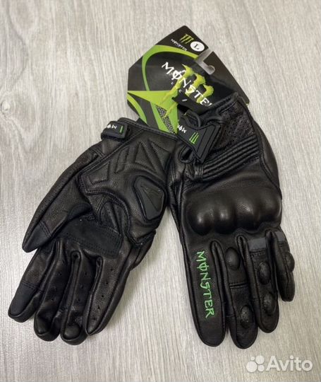 Мужские кожаные мото вело перчатки