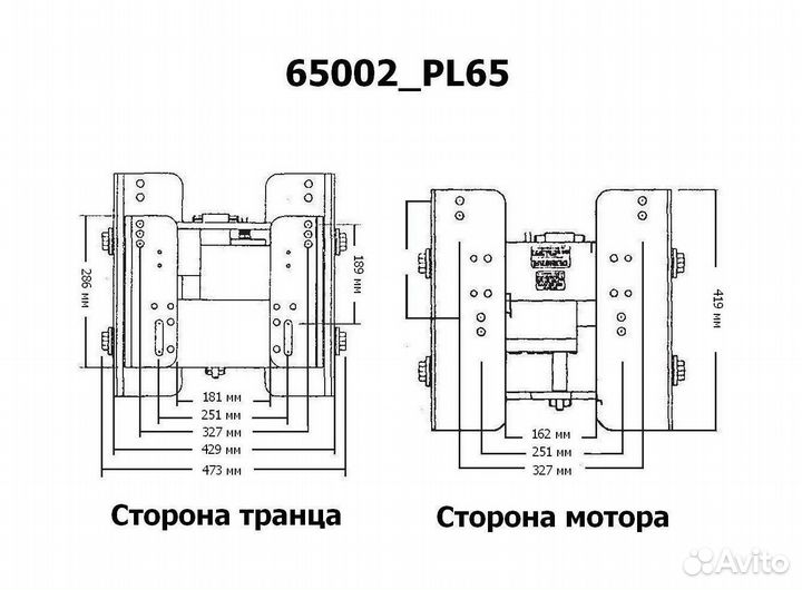 Подъёмник мотора гидравлический 50-300 л.с. вертик