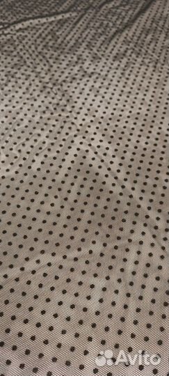 Ткань сетка стрейч в горошек