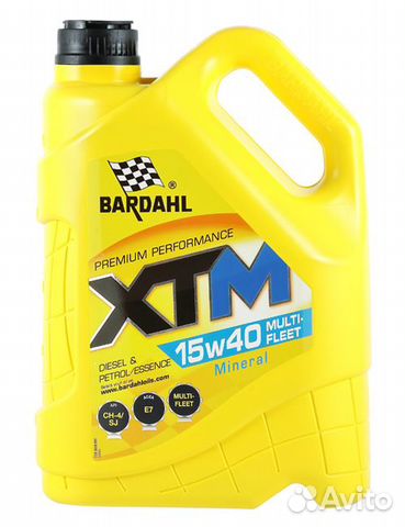 Bardahl 15W40 XTM SJ/SH-4 5L минер.моторное масло