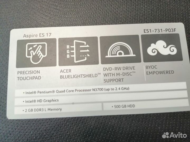 Ноутбук Acer на запчасти