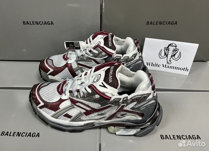 Balenciaga Runner white, dark red, grey and black