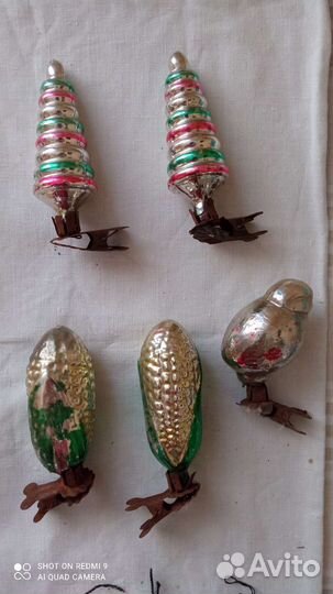 Игрушки ёлочные, СССР 1960-1970 гг