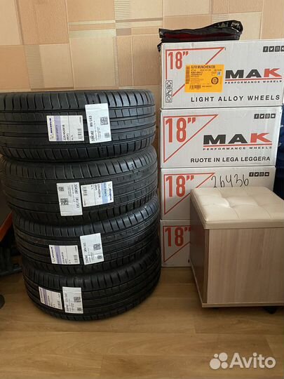 Диски MAK munchen R18 8j 5x120 на michelin PS 5