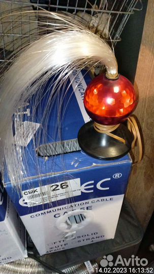 Ночник лампа фонтан СССР 6в световолокно