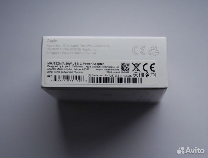 Адаптер 20W оригинал Apple