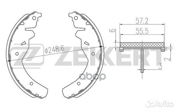 Колодки торм. бараб. задн. Kia Sportage 94- bk