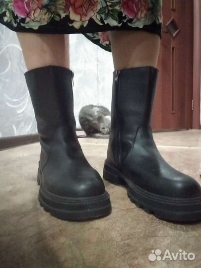 Сапоги женские зимние кожаные 36 размере