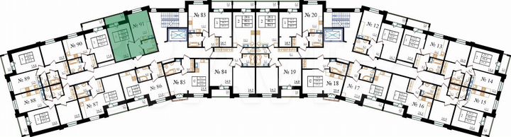 1-к. квартира, 40,6 м², 3/8 эт.