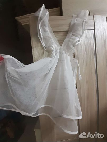 Белый школьный фартук