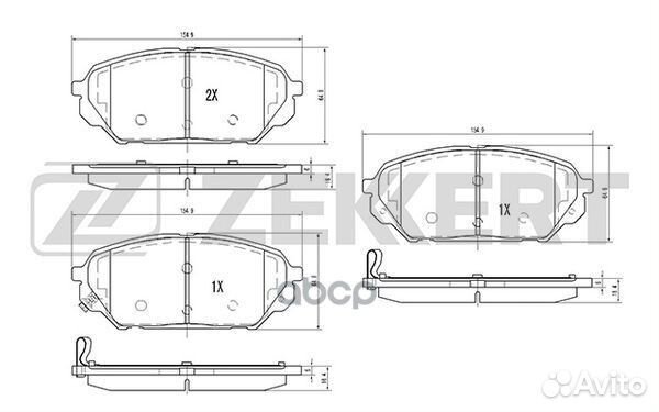 Колодки торм. диск. передн. Hyundai ix55 08- bs