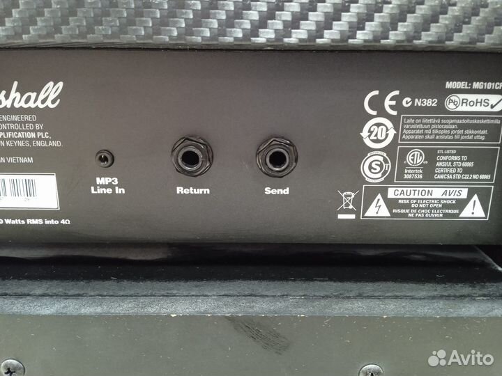 Комбоусилитель гитарный Marshall MG101CFX новый