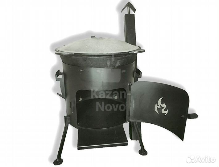 Казан чугунный 10 литров + Печь, шумовка в подарок