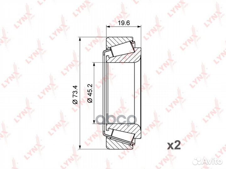 WB-1089 к-кт подшип. ступицы пер.Mitsubishi Pa