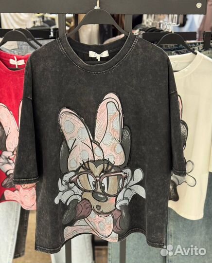 Футболка варенка Минни Маус оверсайз до 48