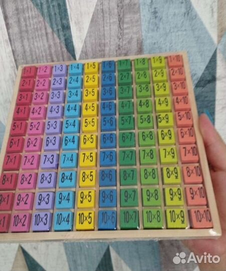 Монтессори таблица умножения
