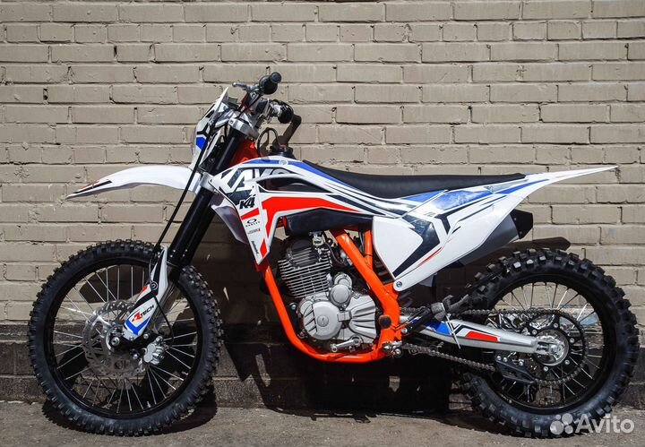 Мотоцикл кроссовый kayo K4 MX оранжево-синий