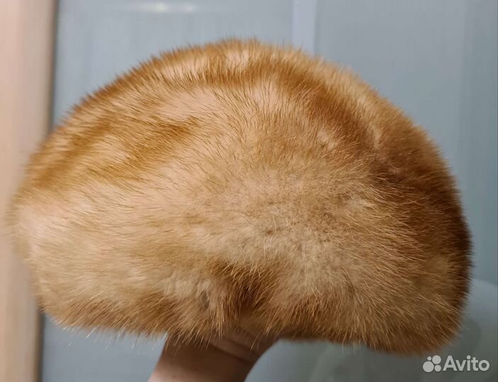 Берет норка рыжая 56
