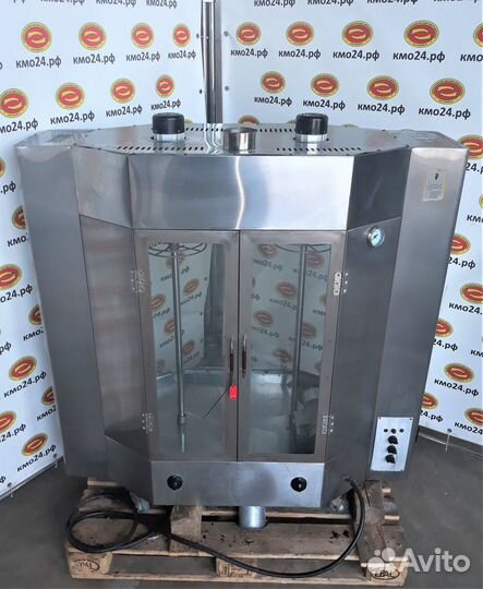 Гриль газовый для шаурмы, 2 вертикальных вертела